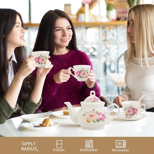 20 Pieces Porcelain Tea Sets For Women