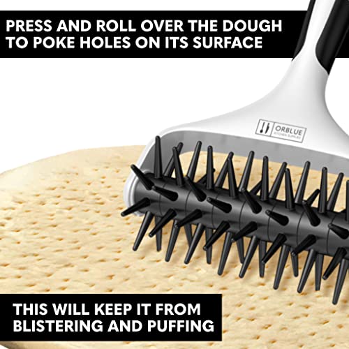 Pizza Dough Docker Pastry Roller with Spikes