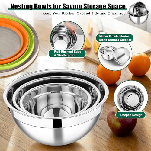 Mixing Bowls with Lids and Graters (3 Count)