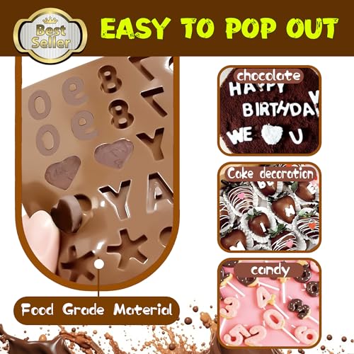 Silicone Letter Mold Chocolate Molds (4 Count)