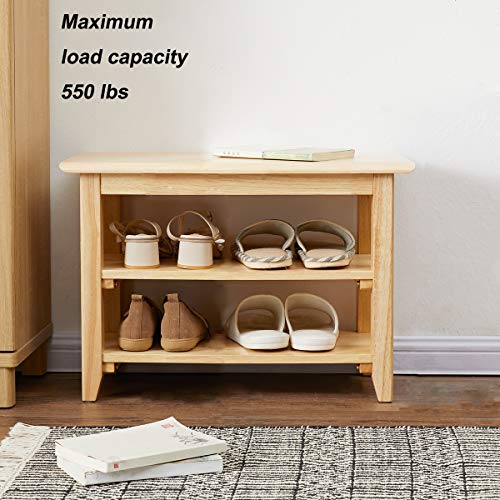 Shoe Rack Bench Wooden Storage Bench Entryway Bench