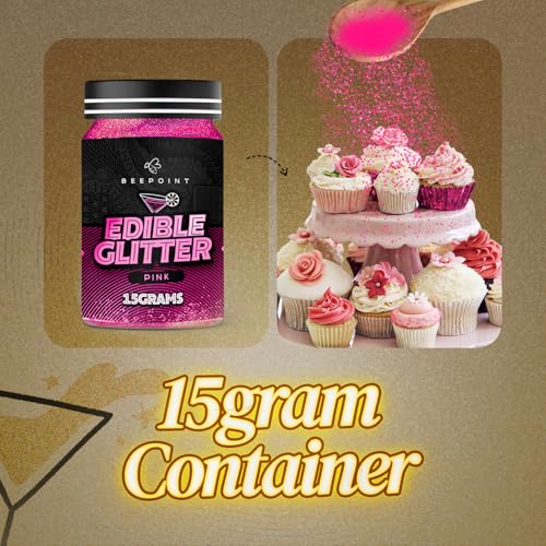 Pink Edible Glitter for Drinks 15g
