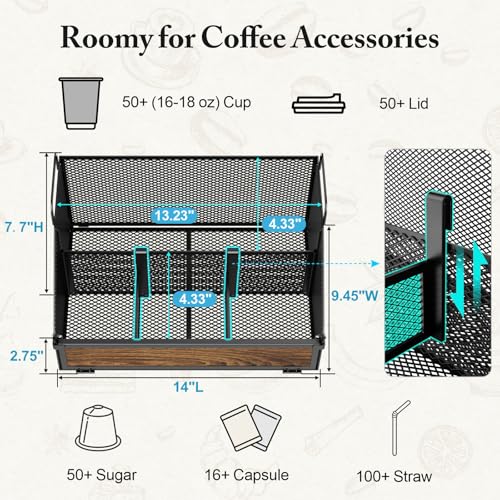 Countertop Coffee Station Organizer