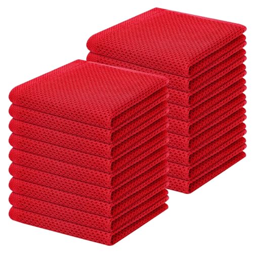 100% Cotton Waffle Weave Kitchen Dish Cloths 18 (18 Count)