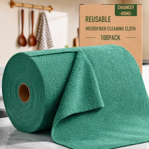 Microfiber Cleaning Cloth Roll (100 Count)