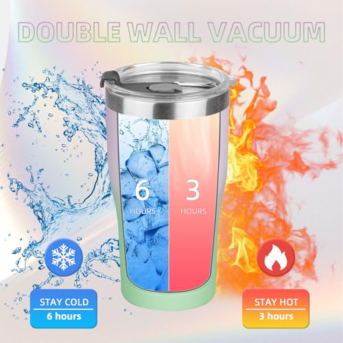 20oz Insulated Tumbler with Lid Straw Travel Coffee Mug Cup