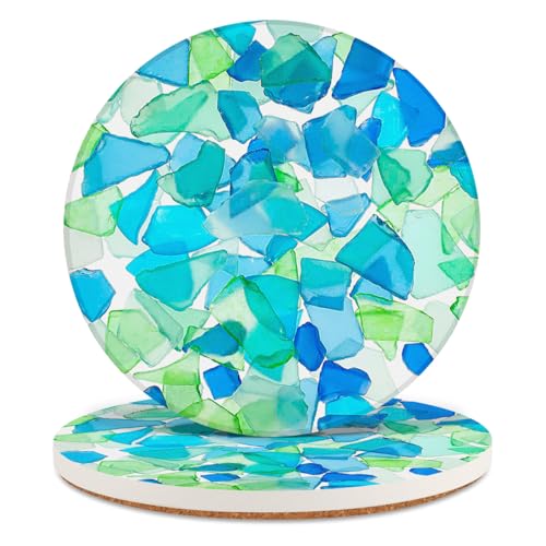 2 Pack Ceramic Coasters for Drinks (2 Count)