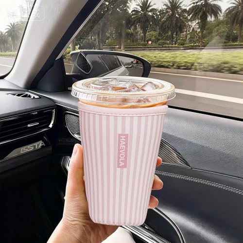 Reusable Insulated Neoprene Iced Coffee Cup Sleeve (3 Count)