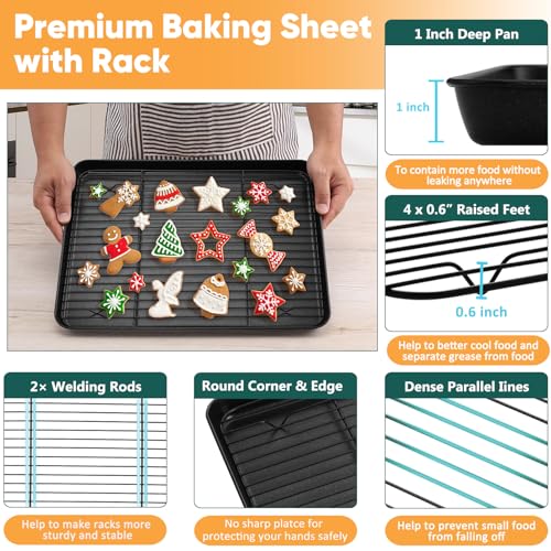 Nonstick Baking Oven Pan with Rack for Cookie