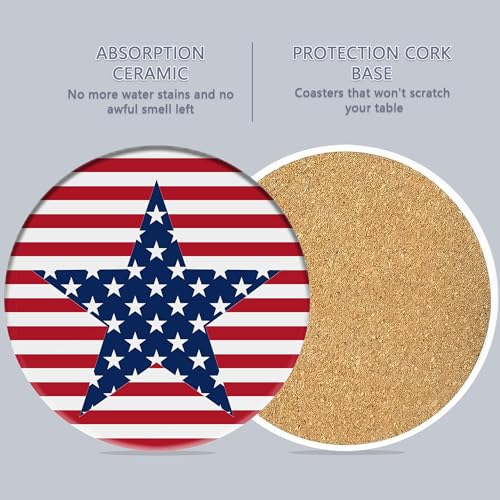 Drink Coasters Set of 6 with Holder