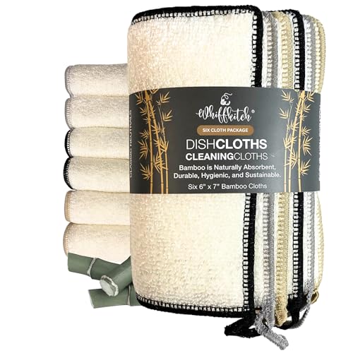 Dishcloths Kitchen Dishrag Cleaning Scrub Reusable 6pk 6x7in (6 Count)