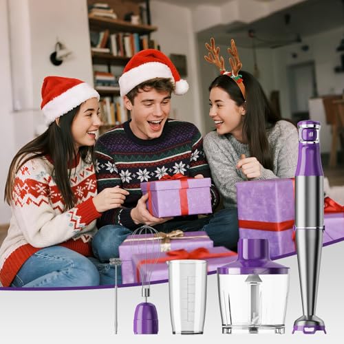 Immersion Blender Handheld 5 in 1 Hand Blender Set 1100W Heavy Duty