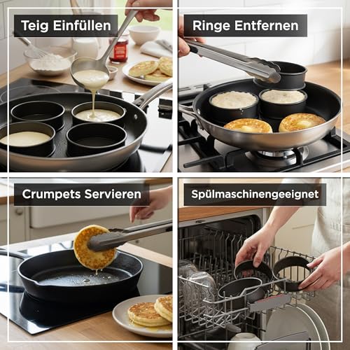 Crumpet Rings Nonstick 3.5 inch (8 Count)