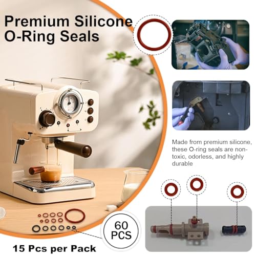 60Pcs Coffee Machine O Loop Seal Kit (60 Count)