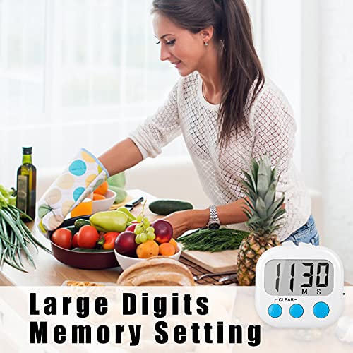 Digital Kitchen Timers for Cooking (6 Count)