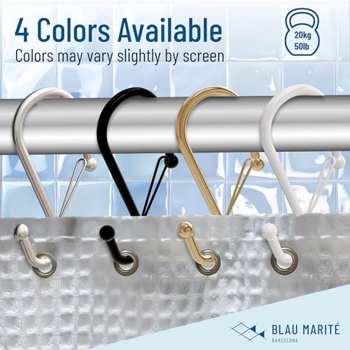 Set of 12 Silver Metal S Hook Shower Hooks 1” (12 Count)