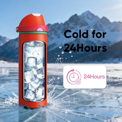 Insulated Water Bottle with Straw