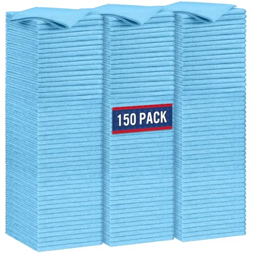 Blue Microfiber Cleaning Cloth (150 Count)