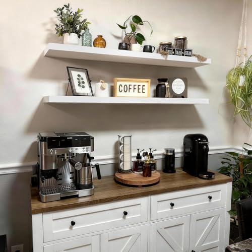 White Floating Shelves 47.2in