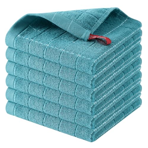 100% Cotton Terry Kitchen Dish Cloths (6 Count)