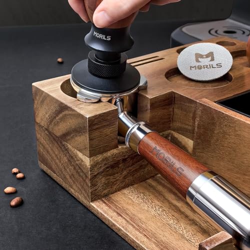 58mm Bottomless Portafilter with Double Shot Filter Basket & Premium Walnutwood Handle
