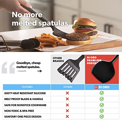 DI ORO Silicone Turner Spatula Set (2 Count)