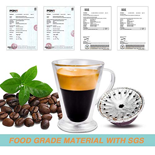 Aluminum Foils Lids to Reuse Vertuoline Capsules Coffee Pods Compatible with Nespresso VertuoLine Machine 64mm (400 Count)