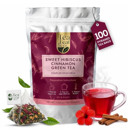 Sweet Hibiscus Cinnamon Green Tea 200gm (100 Count)