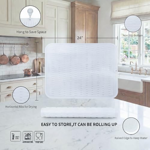 Silicone Dish Drying Mat for Multiple Usage