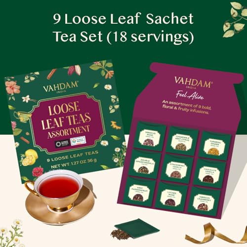 Top 9 Exotic Loose Leaf Tea Sampler (9 Count)