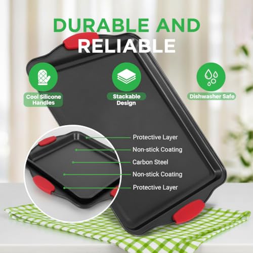 3 Piece Cookie Sheets for Baking (3 Count)