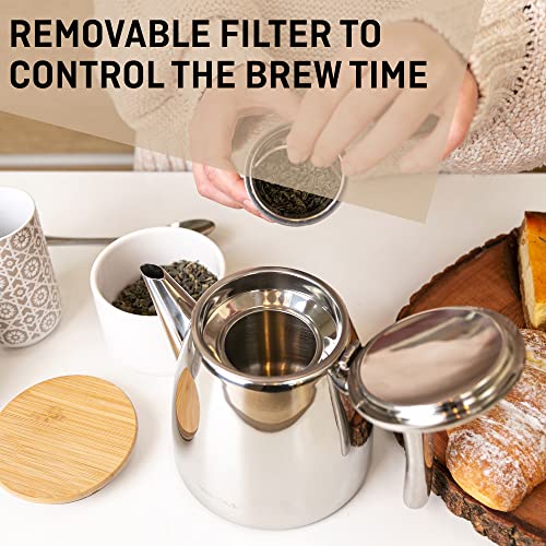Stainless Steel Tea Pot with Infuser