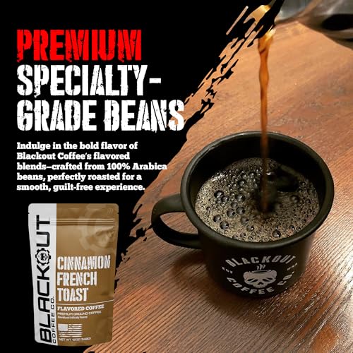 Blackout Coffee Cinnamon French Toast Flavored Ground Coffee (12 Ounce)