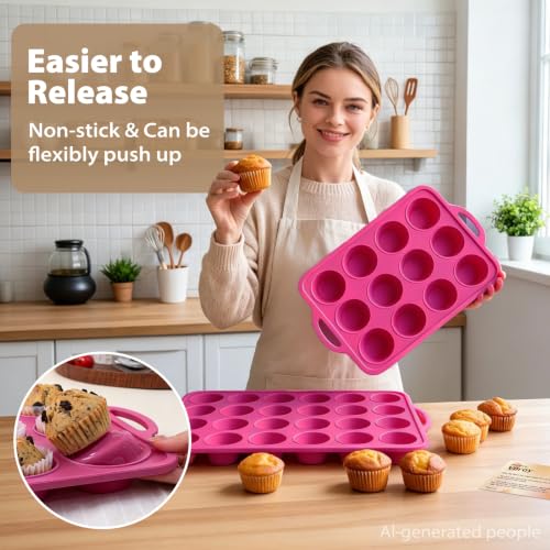 Silicone Mini Muffin Tin Set (2 Count)