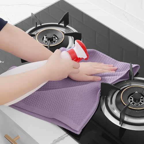 100% Cotton Waffle Weave Kitchen Dish Towels 4 (4 Count)