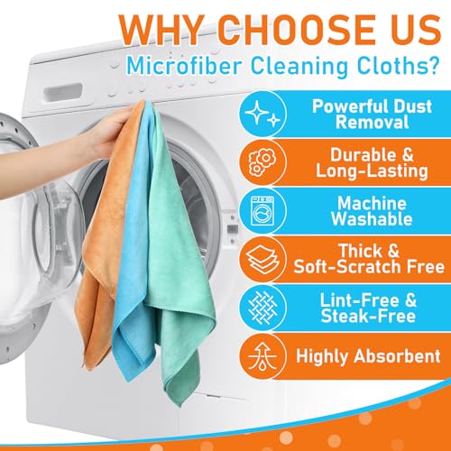 3 Pcs Extra Large Microfiber Cleaning Cloth (3 Count)