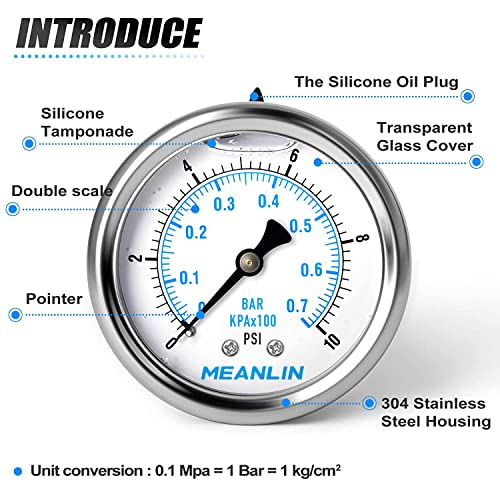 0~10Psi Stainless Steel 1
