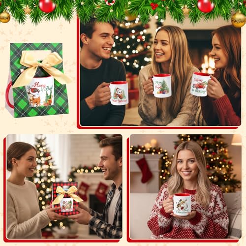 6 Sets Christmas Coffee Mugs with Mug Boxes 12 oz (6 Count)