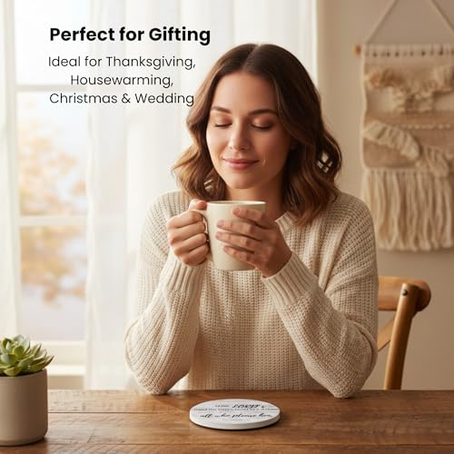 Christian Coasters Set of 6 with Holder