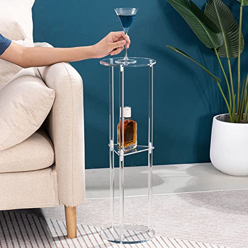 Acrylic Drink Table for Small Spaces