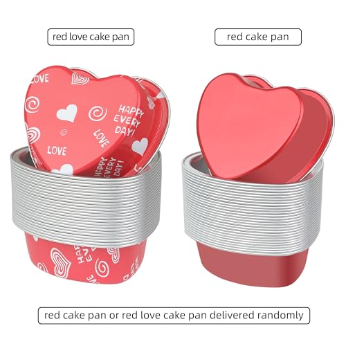 Heart Shaped Cake Pans 3.5oz (25 Count)