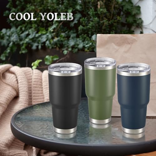 30 oz Tumbler with Lid Stainless Steel Tumblers Bulk (4 Count)