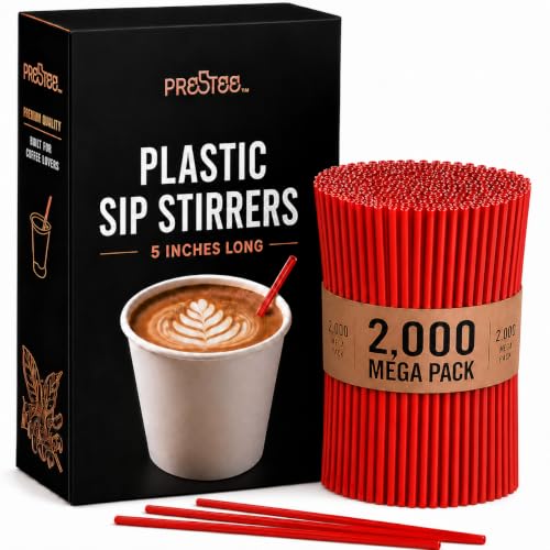 2000 Count Red Coffee Stirrers