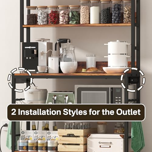 Kitchen Baker’s Rack with Power Outlet