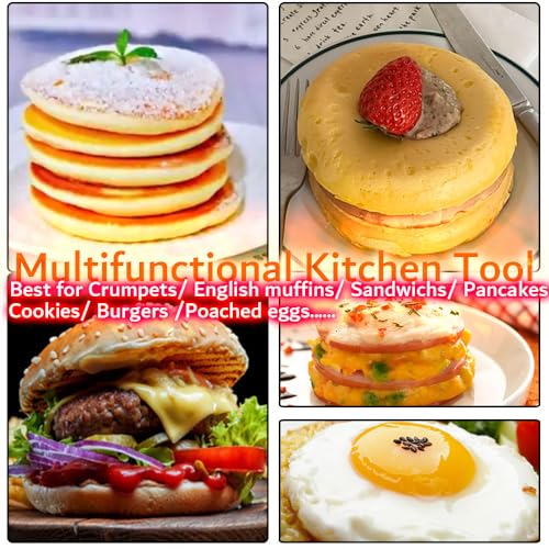 16Packs Crumpet Rings NONSTICK English Muffin Rings 4 Inch