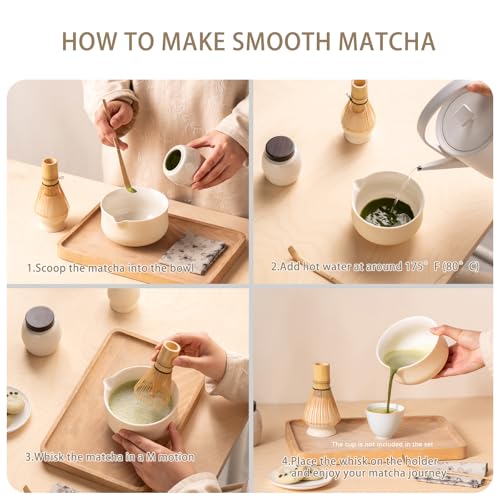 Matcha Set Matcha Whisk Set Includes 17 oz Matcha Bowl