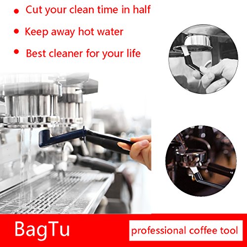 Coffee Machine Cleaning Brush with Spoon Tool Set for Espresso Machine Group Head