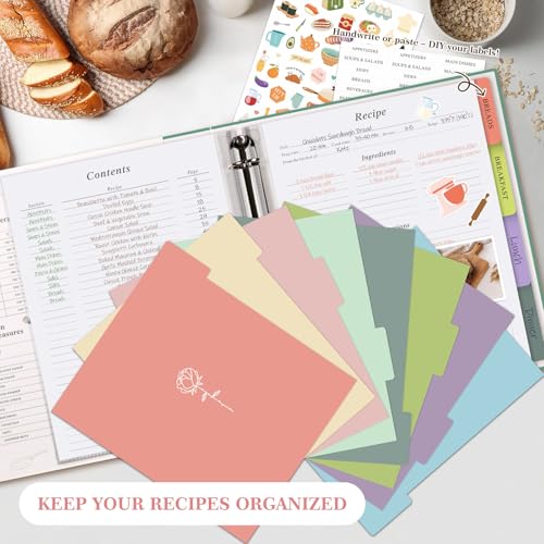 Recipe Binder 8.5x11 3 Ring Kit