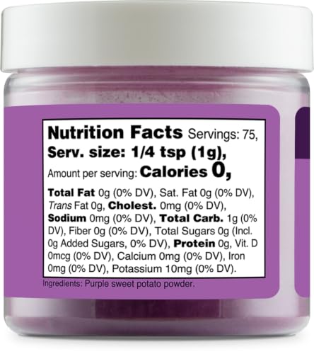 Purple Plant Based Food Coloring From Purple Sweet Potato Powder (2.7 Ounce)