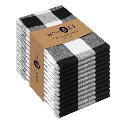 12 Pack Kitchen Towel with Hanging Loop 16x26 inches (12 Count)